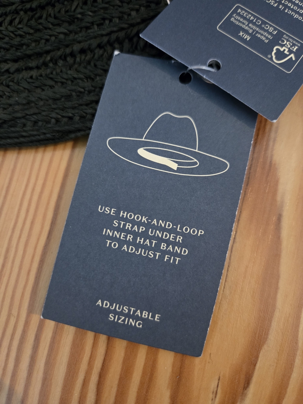 Universal Thread Black Wide-Brim Braided Straw Sun Hat - Picture 3 of 4
